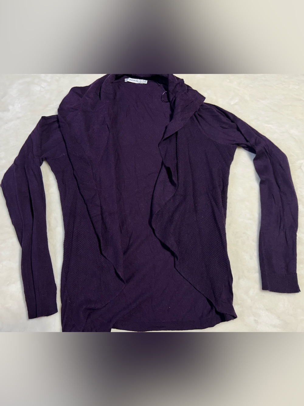 Ricki’s Open-Front Purple Cardigan Sweater